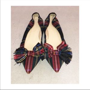 Jcrew plaid tartan slip on ballet flats size 9